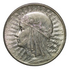 Polska 5 Złotych 1932 b.z. - Głowa kobiety, bez znaku mennicy
