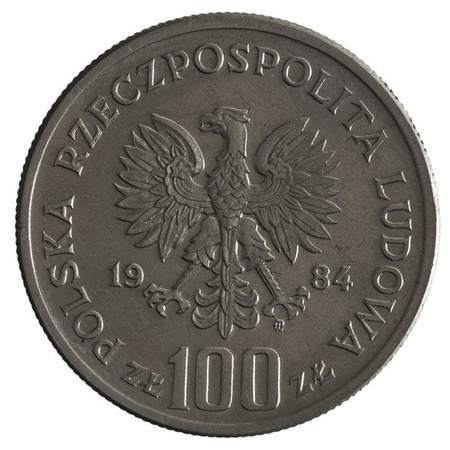 Polska PRL 100 Złotych 1984 - 40 lat PRL