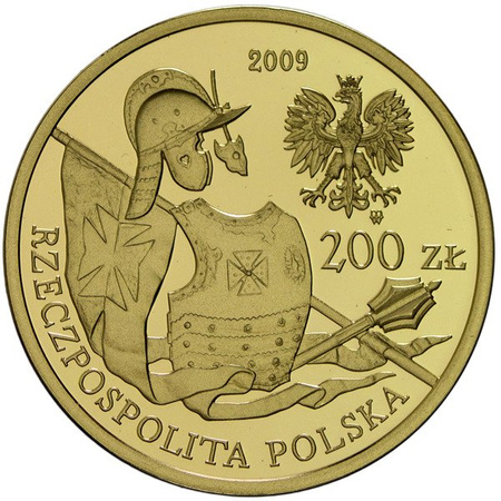 Polska 200 złotych 2009 - Husarz XVII wiek