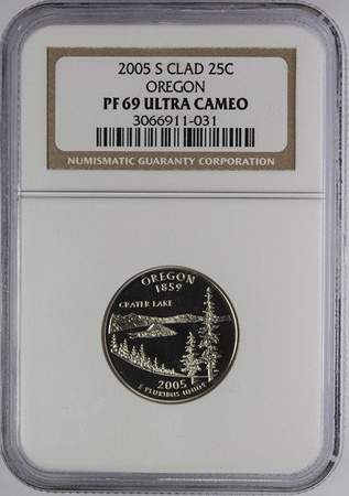 USA 25 Centów 2005 - Oregon, Quarter - NGC PF69 Ultra Cameo