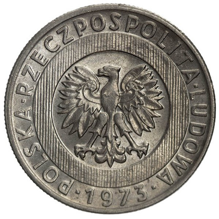 Polska 20 Złotych 1973 b.z. - Wieżowiec i kłosy