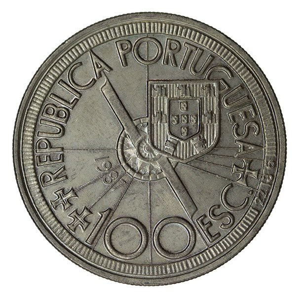 Dawna Moneta Hiszpańska I Portugalska Portugalia 100 Escudos 1987 - Złoty wiek Portugalii | Monety \ Europa