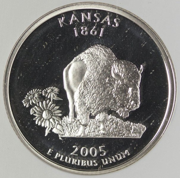 USA 25 Centów 2005 Kansas, Quarter NGC PF69 Ultra Cameo
