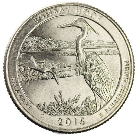 USA 25 Centów 2015 - Bombay Hook, Quarter